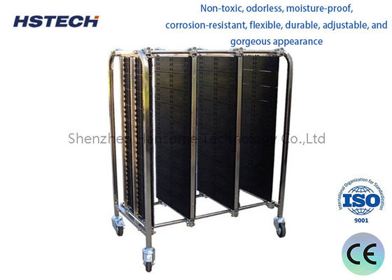 अच्छी कीमत ईएसडी 350mm 460mm चौड़ाई विकल्प स्टोर 300pcs पीसीबी हैंडलिंग भंडारण ट्रॉली ऑनलाइन