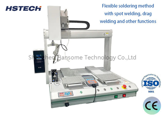 अच्छी कीमत उच्च परिशुद्धता स्वचालित सोल्डरिंग रोबोट AC110V/220V वोल्टेज मैनुअल प्रोग्रामिंग के साथ ऑनलाइन