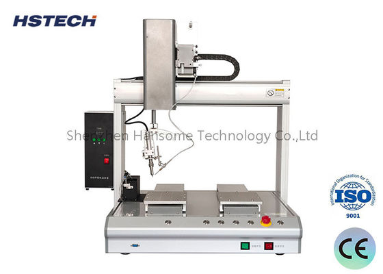 डबल वर्किंग स्टेशन के साथ डबल टिप ऑटोमैटिक सोल्डरिंग रोबोट