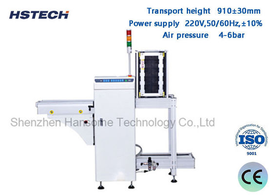 मित्सुबिशी पीएलसी ZD मोटर संचालित 3 पत्रिकाएं एलईडी बटन पीसीबी लिंक अनलोडर 330 मिमी चौड़ाई