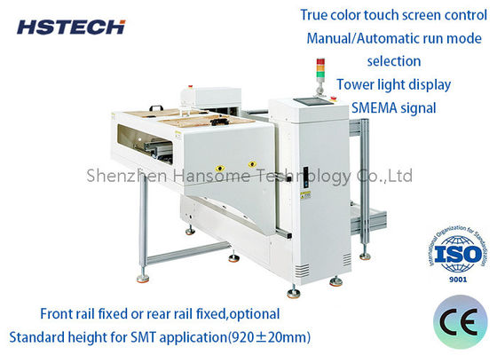 अच्छी कीमत 3 कलर डिस्प्ले पीसीबी अनलोडर जिसमें पीसीएल और टच स्क्रीन नियंत्रण है और एसएमटी उत्पादन लाइन के लिए प्रत्येक में 2 मैगज़ीन हैं ऑनलाइन