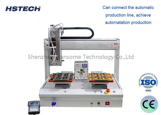 स्टेपर मोटर और टाइमिंग बेल्ट के साथ उच्च परिशुद्धता डबल प्लेटफार्म स्वचालित सोल्डरिंग रोबोट