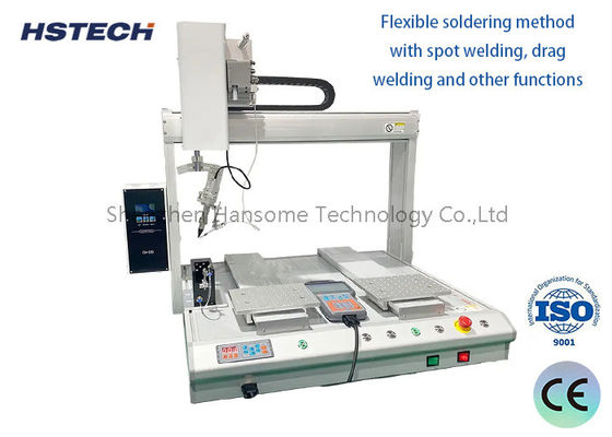 उच्च परिशुद्धता स्वचालित सोल्डरिंग रोबोट AC110V/220V वोल्टेज मैनुअल प्रोग्रामिंग के साथ