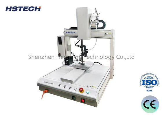गति X/Y/Z स्टेपर मोटर और अधिकतम 300 मिमी/सेकंड की गति के साथ चलती स्वचालित सोल्डरिंग रोबोट